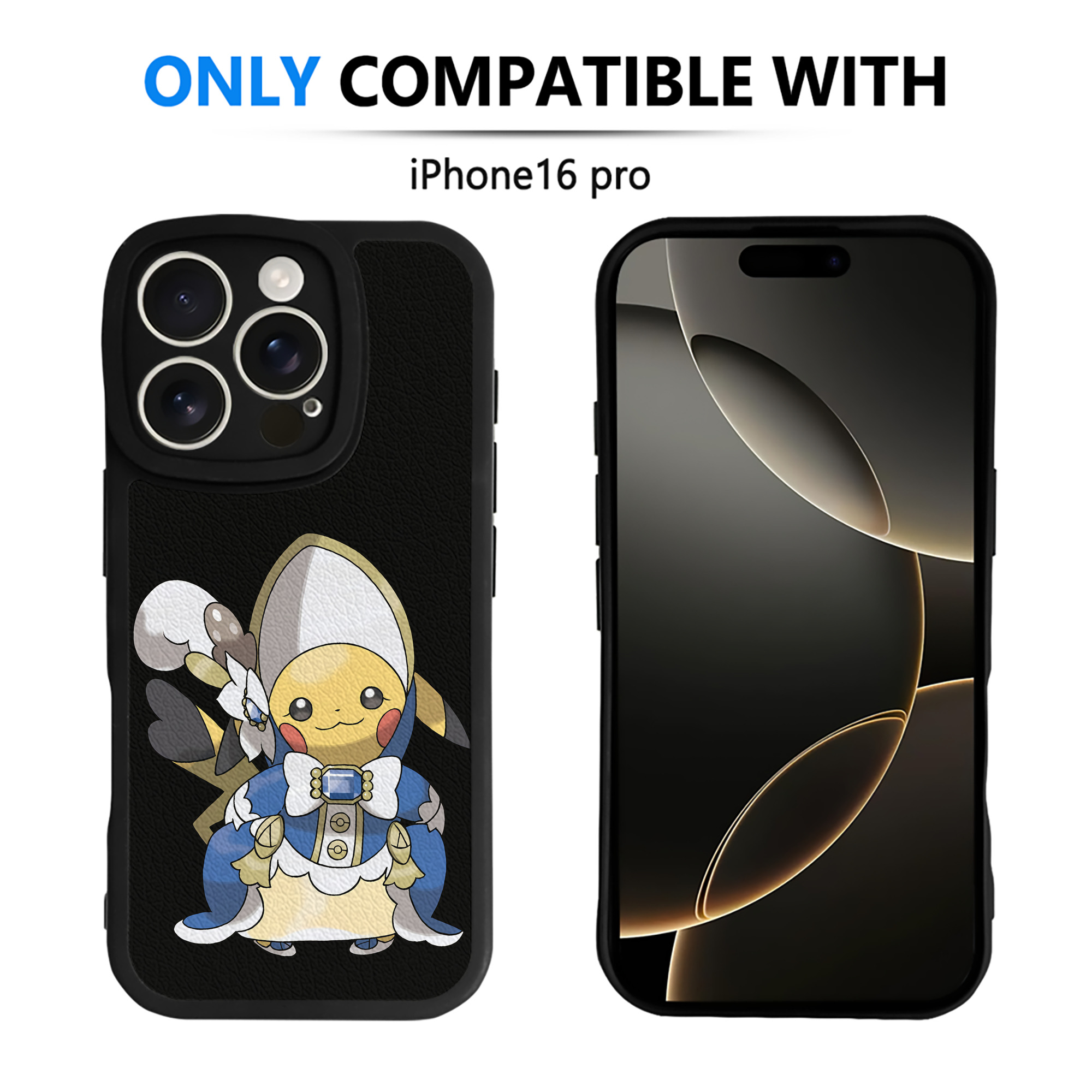 （画像用） ポケットモンスター Pokémon 【iPhone 16シリーズ対応】シリコンスマホケース（レザー調） 材質：シリコン